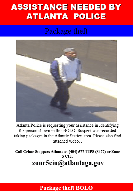 Police requesting our assistance identifying package thief